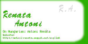 renata antoni business card