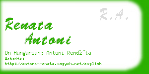 renata antoni business card